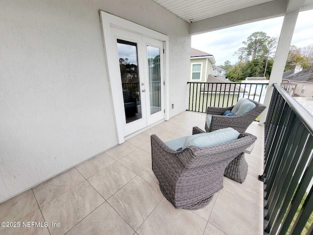 balcony with french doors