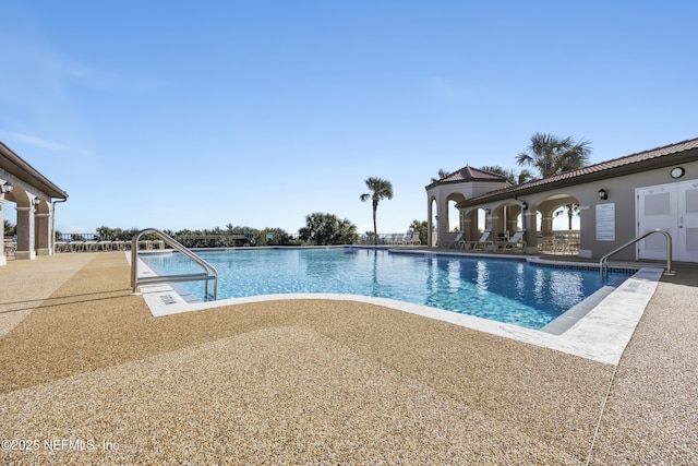 view of pool with a patio