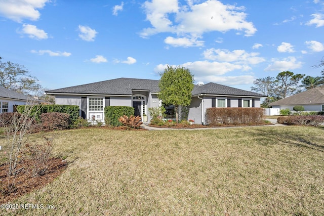 ranch-style house with a front yard