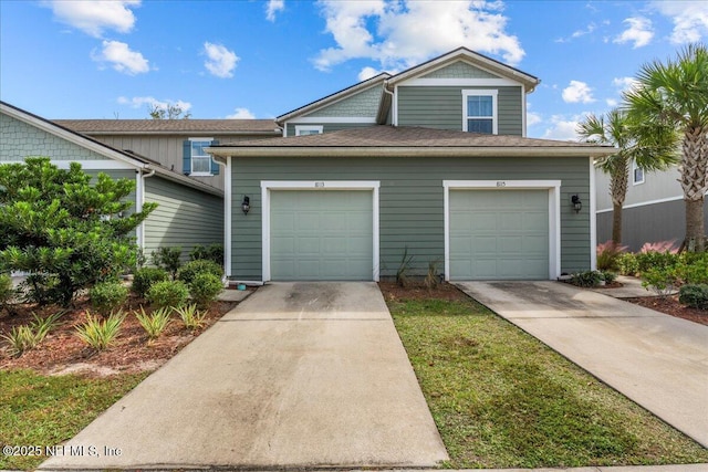 view of front of house featuring a garage