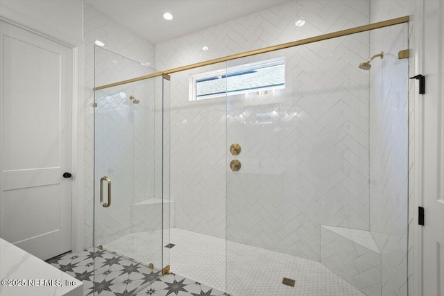 bathroom with walk in shower