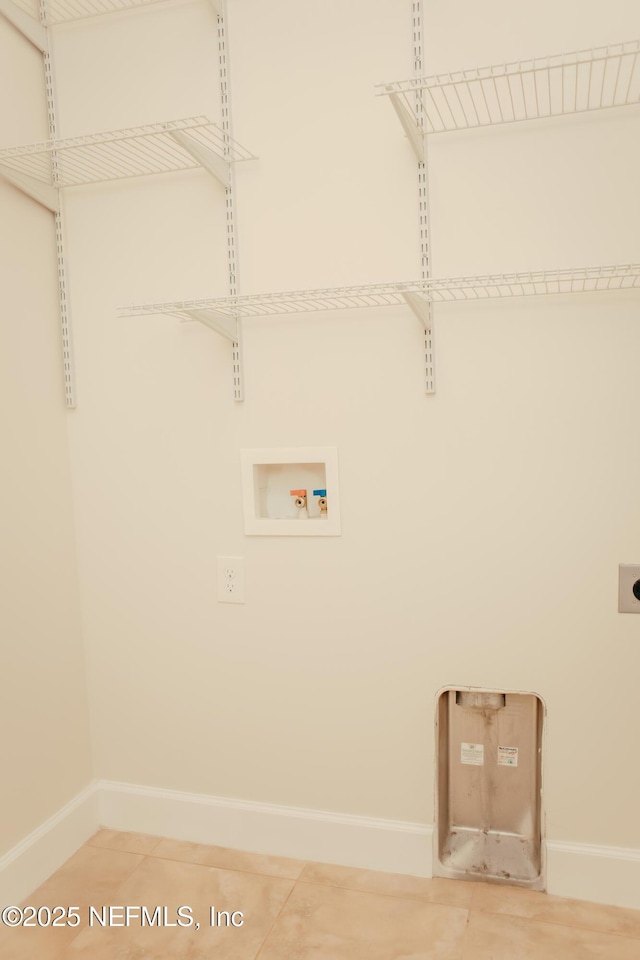 laundry room featuring electric dryer hookup and hookup for a washing machine