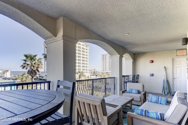 balcony with an outdoor living space