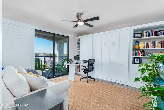 office with ceiling fan