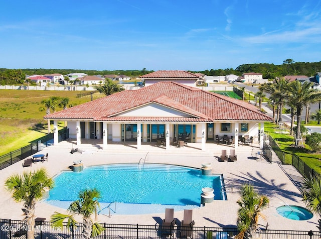 view of pool with a patio