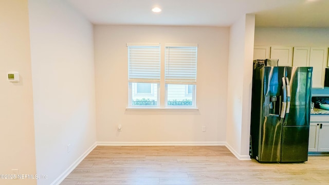 interior space with light hardwood / wood-style flooring