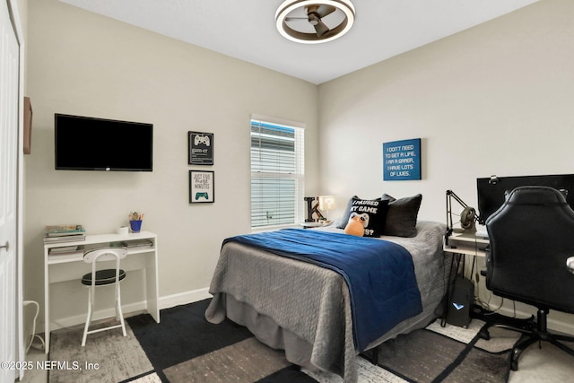 bedroom featuring hardwood / wood-style flooring