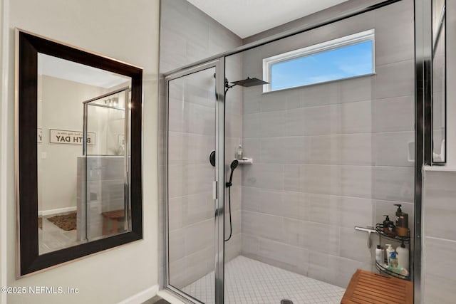 bathroom with an enclosed shower