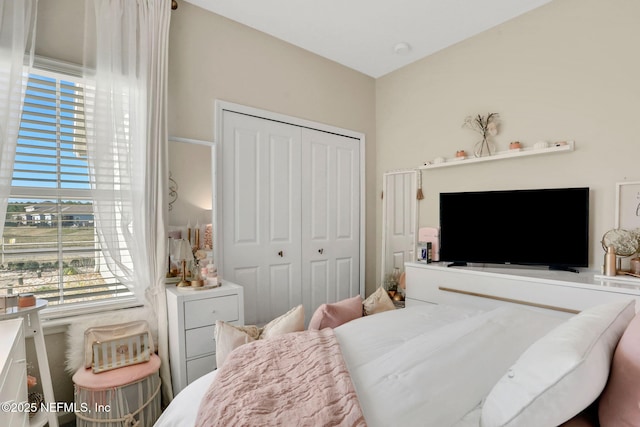 bedroom with a closet