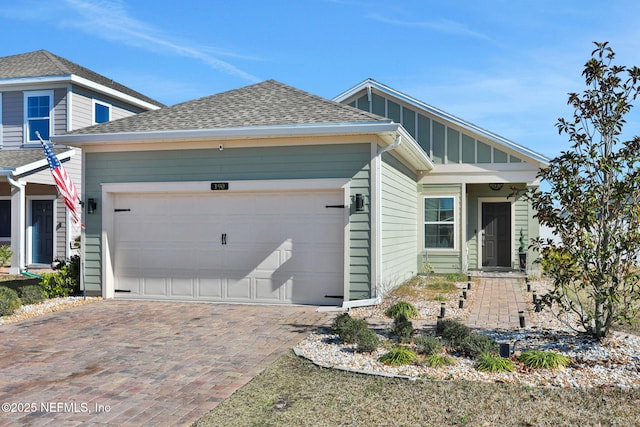 view of front of home featuring a garage