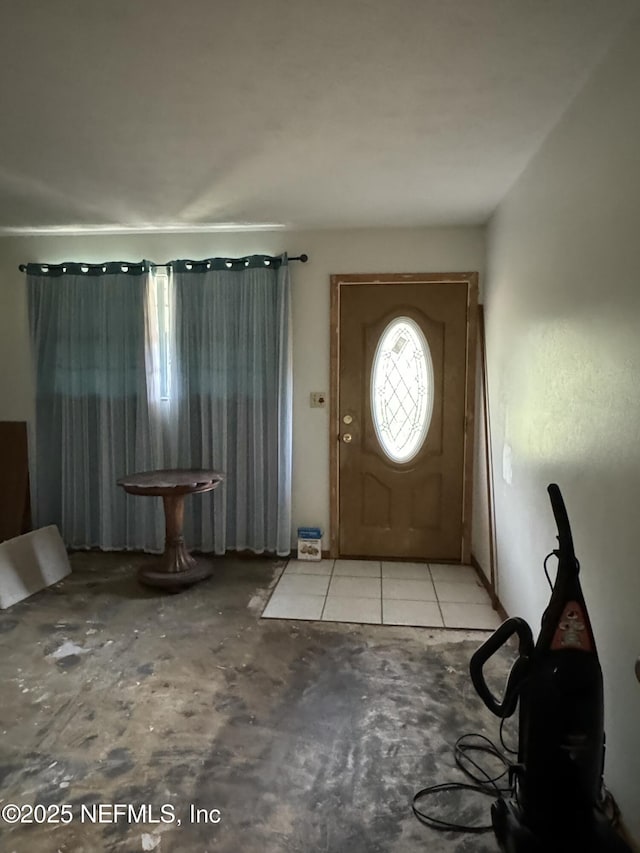 view of tiled entrance foyer