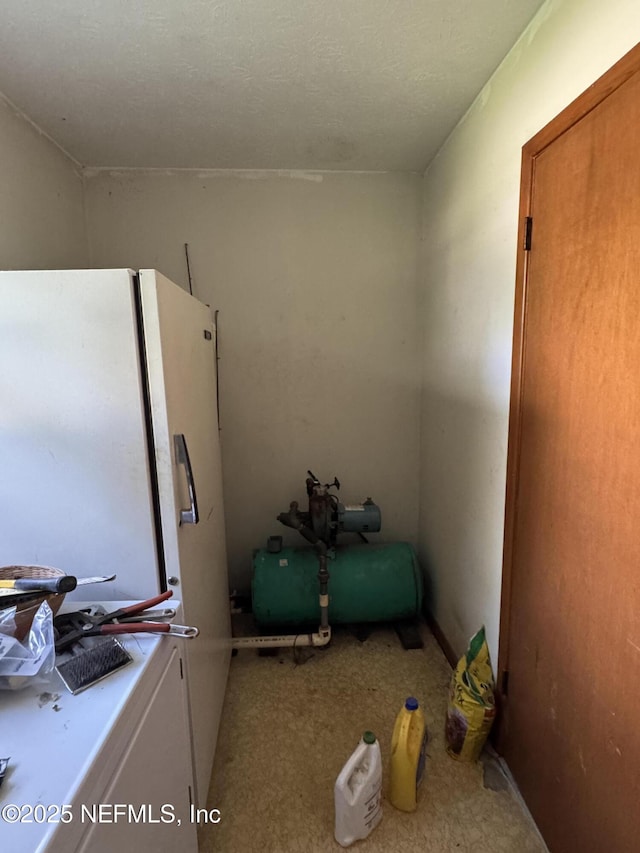 interior space with white refrigerator