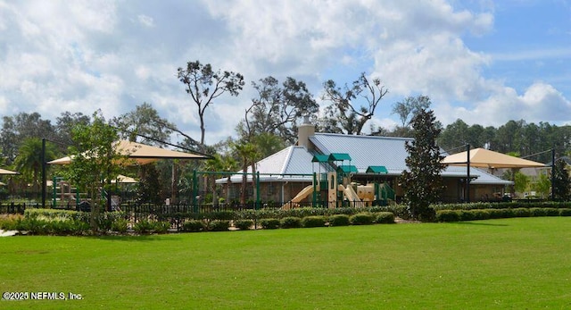 exterior space with a playground