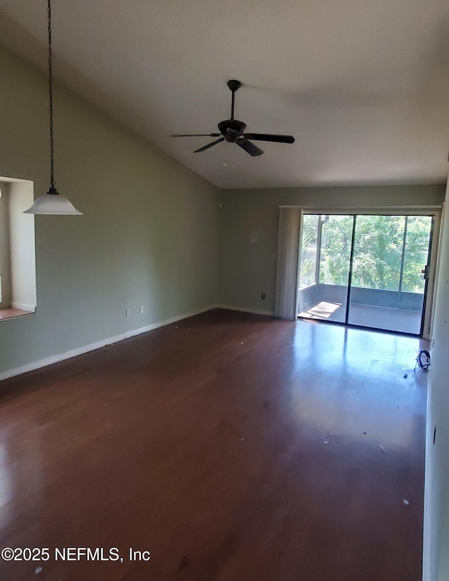 spare room featuring ceiling fan