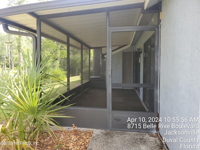 view of doorway to property