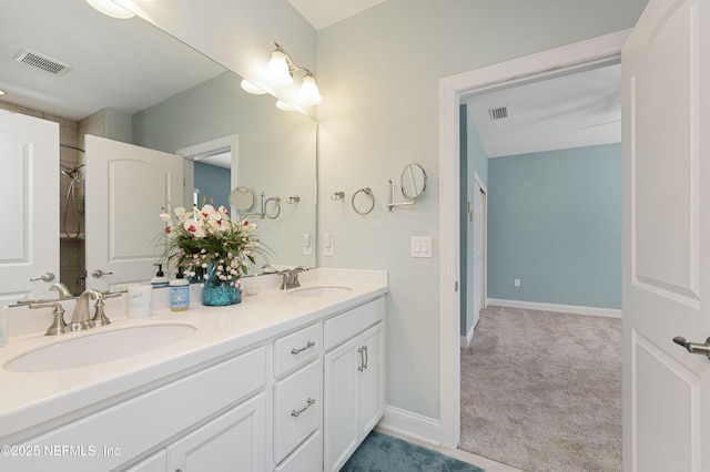 bathroom with vanity