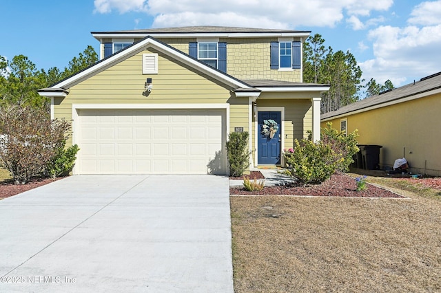 view of front of house featuring a garage