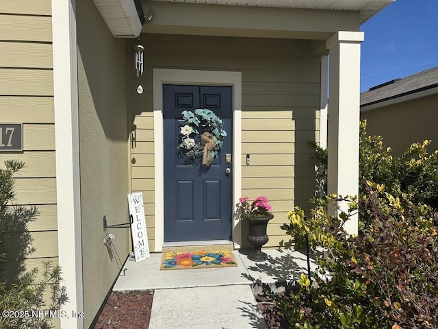 view of doorway to property