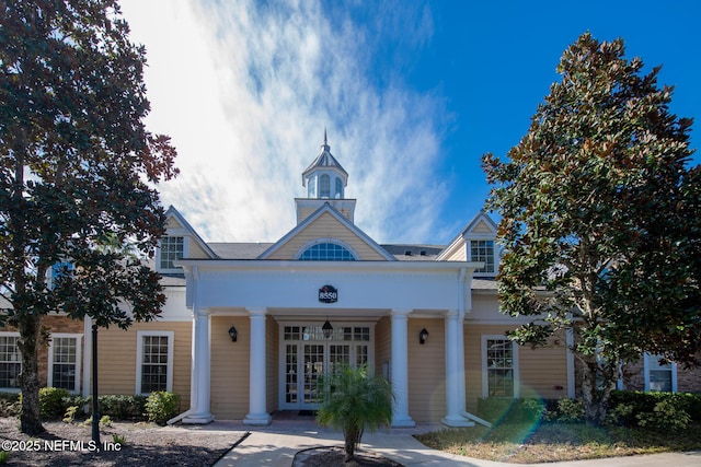 view of front of house with french doors