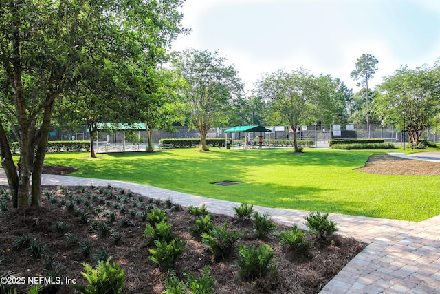 view of home's community featuring a yard