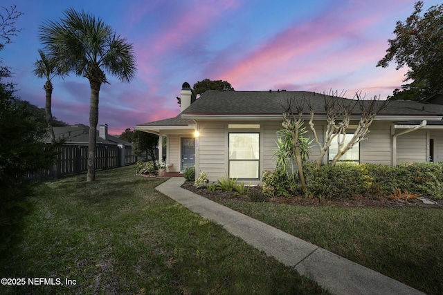 bungalow with a yard