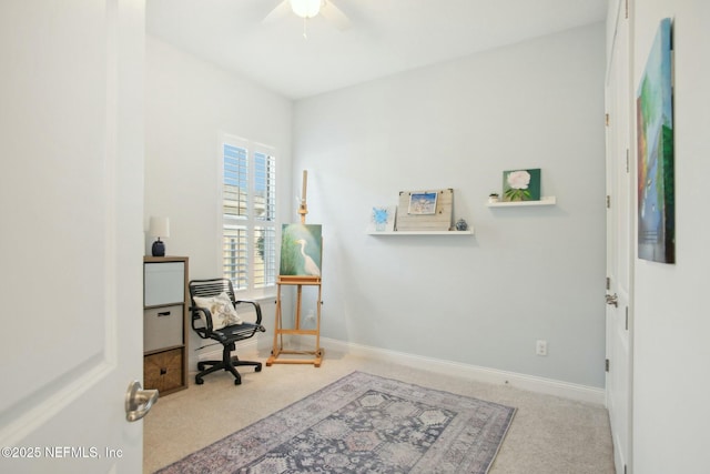 office featuring carpet flooring