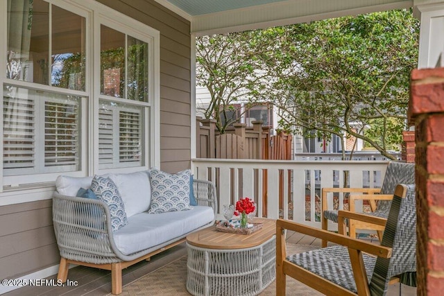 balcony with a porch