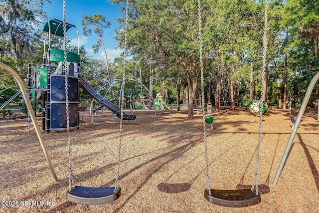 view of jungle gym