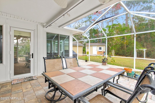 view of sunroom