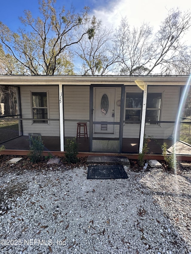 view of doorway to property