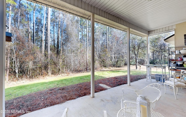 view of sunroom