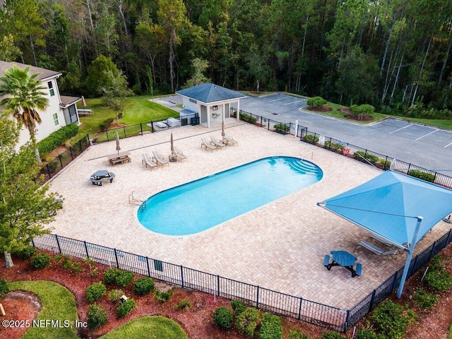 view of pool with a patio