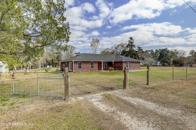 54110 Marlee Rd, Callahan, FL 32011 - ranch-style house with a front lawn