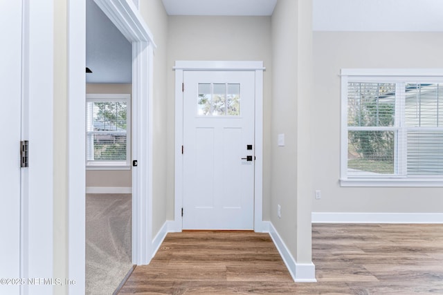 entryway featuring hardwood / wood-style floors