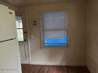 doorway to outside featuring dark hardwood / wood-style flooring