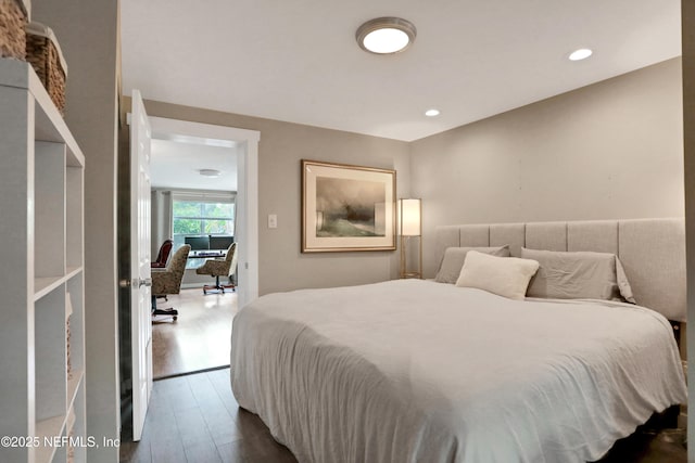 bedroom featuring hardwood / wood-style floors