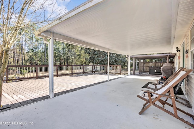 view of patio / terrace with a wooden deck