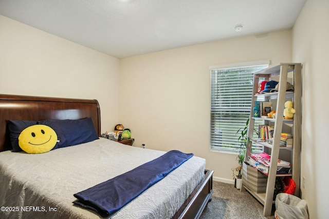 bedroom with carpet floors