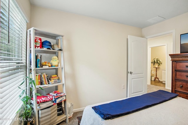 view of carpeted bedroom