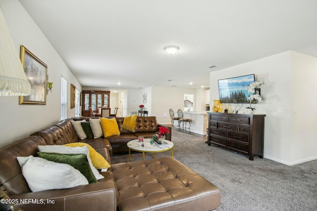 view of carpeted living room