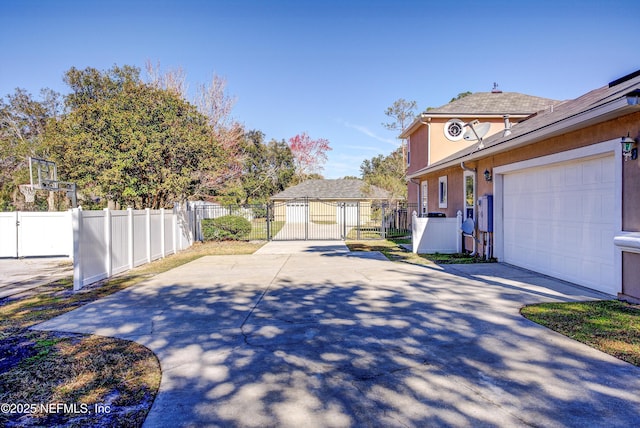 view of property exterior featuring a garage