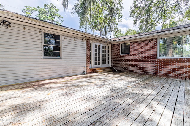 view of wooden deck