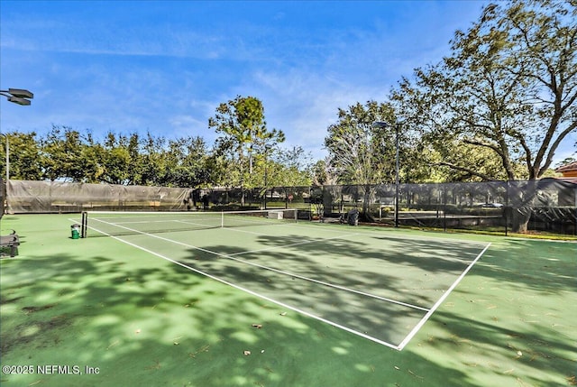 view of tennis court