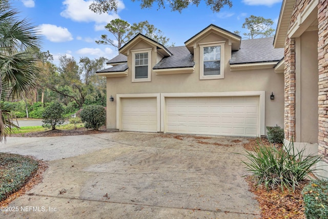 garage with driveway