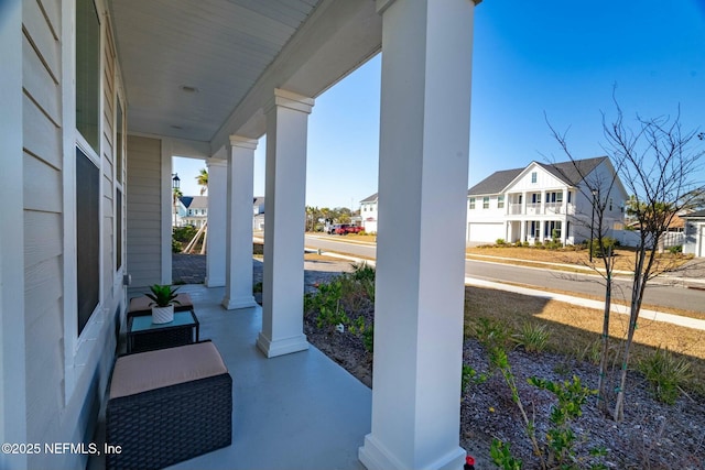 view of patio featuring covered porch