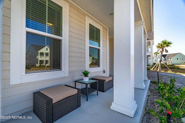 view of patio / terrace with a porch