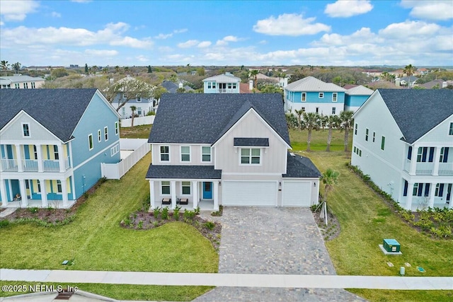 aerial view featuring a residential view