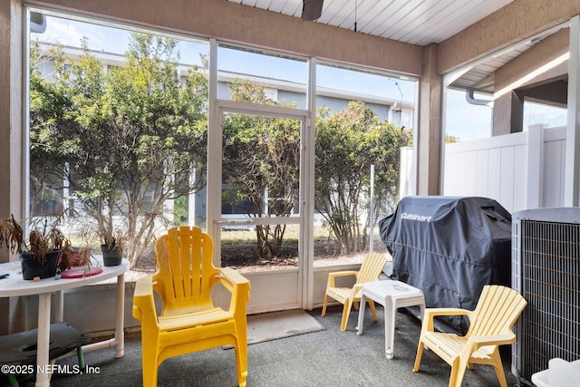 view of sunroom / solarium