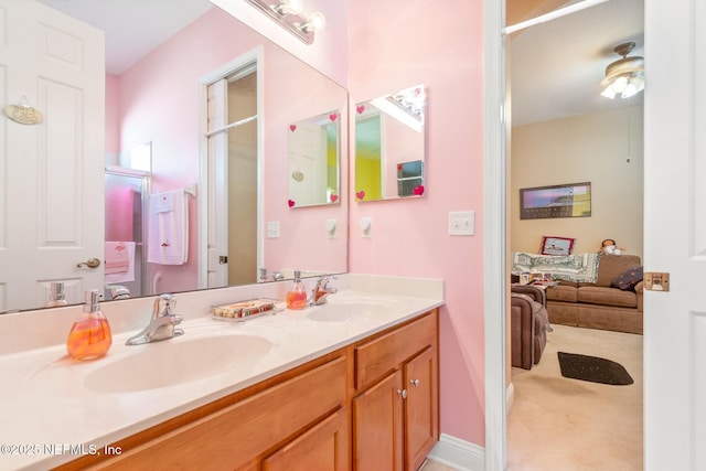 bathroom with vanity