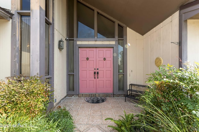 view of doorway to property